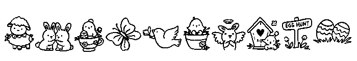 Hoppy Easter Doodle Font OTHER CHARS
