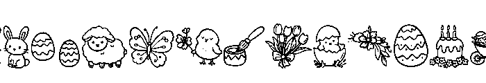 Hoppy Easter Doodle Font UPPERCASE