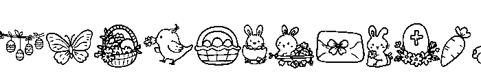 Hoppy Easter Doodle Font LOWERCASE