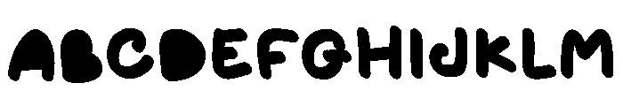 Hoppy letters Font UPPERCASE