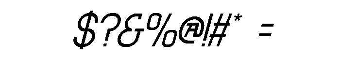 Horizon Path Oblique Font OTHER CHARS
