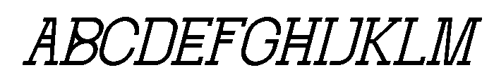 Horizon Path Oblique Font UPPERCASE