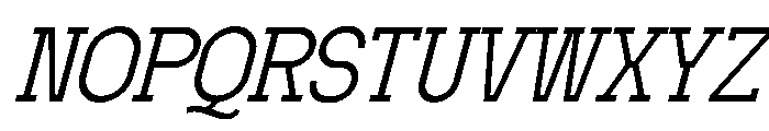 Horizon Path Oblique Font LOWERCASE