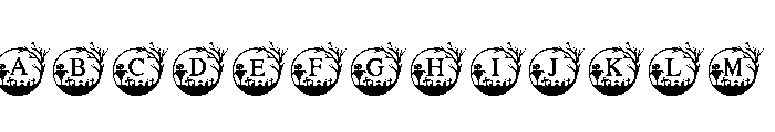 Horror Monogram Font UPPERCASE