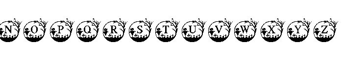 Horror Monogram Font UPPERCASE