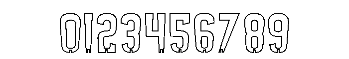 Horror Outline Regular Font OTHER CHARS