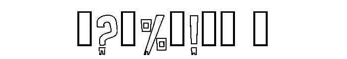 Horror Outline Regular Font OTHER CHARS