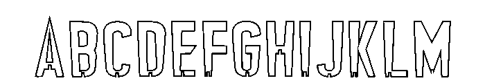 Horror Outline Regular Font UPPERCASE