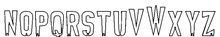 Horror Outline Regular Font UPPERCASE