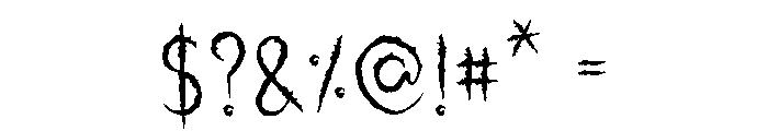 Horrorween Font OTHER CHARS