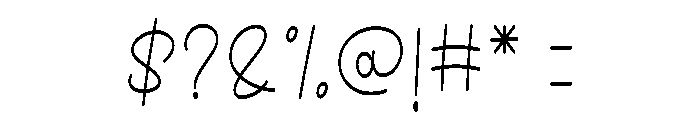 Hospital Homemade Font OTHER CHARS