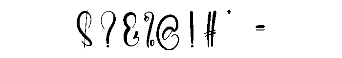 Hostile Signature Font OTHER CHARS