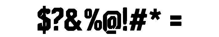 Hostron Font OTHER CHARS
