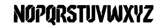 Hostron Font UPPERCASE