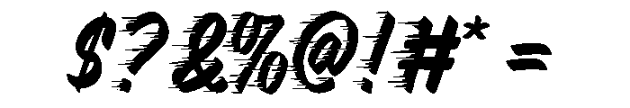 Hotrod Brush Speed Font OTHER CHARS