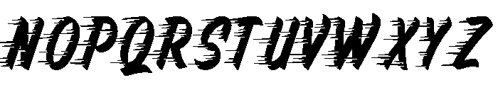 Hotrod Brush Speed Font UPPERCASE