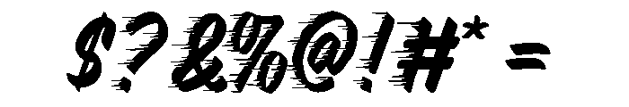Hotrod-BrushSpeed Font OTHER CHARS