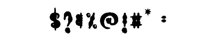 House Creepy Font OTHER CHARS