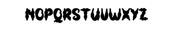 House Creepy Font LOWERCASE