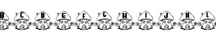 House  Mushroom Font UPPERCASE