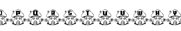 House  Mushroom Font UPPERCASE