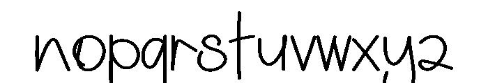 House Valentine Font LOWERCASE