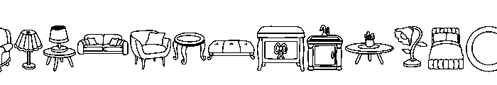 Household Items Font UPPERCASE