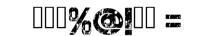 Houston Grunge Regular Font OTHER CHARS