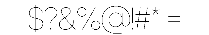 Howblow Thin Font OTHER CHARS