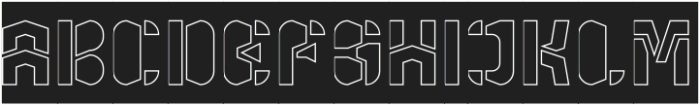 HOLOGRAPHIC MIND-Hollow-Inverse otf (400) Font UPPERCASE