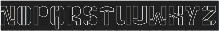 HOLOGRAPHIC MIND-Hollow-Inverse otf (400) Font UPPERCASE