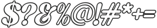 Hola Mango Normal Italic Outline otf (400) Font OTHER CHARS