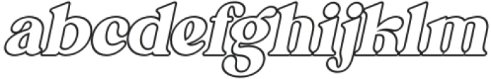 Hola Mango Normal Italic Outline otf (400) Font LOWERCASE