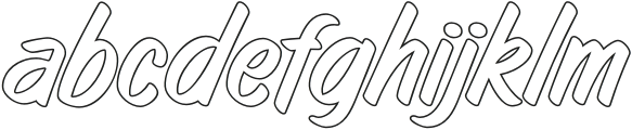 Holdstone Medium Outline otf (500) Font LOWERCASE