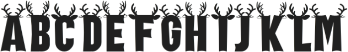 Holiday Harmony Deer otf (400) Font UPPERCASE