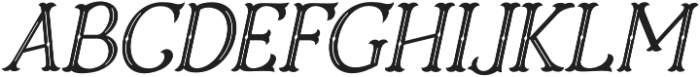 Holiday Present Inline Italic otf (400) Font LOWERCASE
