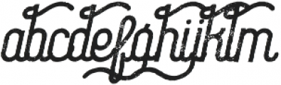 Holiday Regular Glyphs Grunge otf (400) Font LOWERCASE