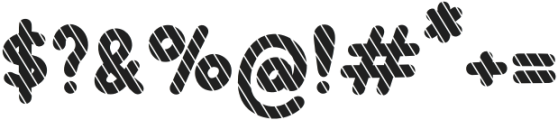 HolidayStripes Regular otf (400) Font OTHER CHARS