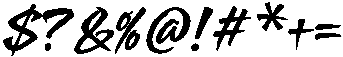 Holigans Attack otf (400) Font OTHER CHARS