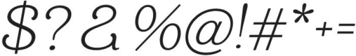 Holimole Extra Light Italic otf (200) Font OTHER CHARS