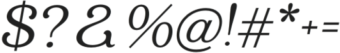 Holimole Italic otf (400) Font OTHER CHARS