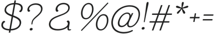 Holimole Thin Italic otf (100) Font OTHER CHARS