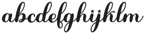 HollyJolly-Italic otf (400) Font LOWERCASE