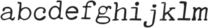 HoloceneTypewriterSlantSVG-Rg otf (400) Font LOWERCASE