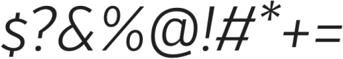 Honesty Sans Light Italic otf (300) Font OTHER CHARS