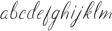Honeybell Script - Broken Script - Italic otf (400) Font LOWERCASE