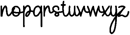 Honeymoon Regular otf (400) Font LOWERCASE