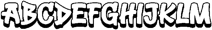 Hoopsy 3D Extrude otf (400) Font UPPERCASE