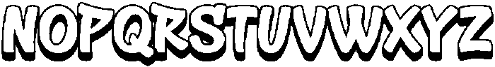 Hoopsy 3D Extrude otf (400) Font UPPERCASE