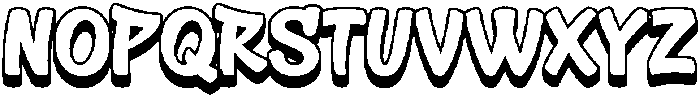 Hoopsy 3D Extrude otf (400) Font LOWERCASE